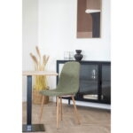 Stockholmi söögitool, bouclé, tumeroheline, puidust jalad Söögilauatoolid, taburetid, pingid