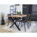 Middelfarti söögitool, mikrofiiber, tumehall Söögilauatoolid, taburetid, pingid Homewell 15