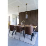 Pisa söögitool, PU-nahk, vintage pruun, mustad jalad Söögilauatoolid, taburetid, pingid Homewell 16