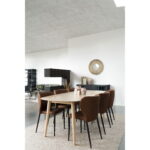 Pisa söögitool, PU-nahk, vintage pruun, mustad jalad Söögilauatoolid, taburetid, pingid Homewell 18