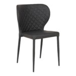 Pisa söögitool, kunstnahk, tumehall, mustad jalad Söögilauatoolid, taburetid, pingid Homewell 11