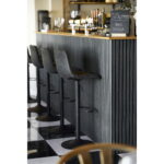 Middelfarti baaritool, mikrokiud, tumehall, mustad jalad Söögilauatoolid, taburetid, pingid Homewell 16