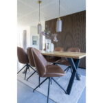 Monte Carlo söögitool pöörlev, kunstnahk, vintage brown, mustad jalad Söögilauatoolid, taburetid, pingid Homewell 20