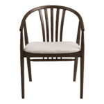 Agustin söögitool, tammepuit, kangaga istmega, suitsutatud/liiv Söögilauatoolid, taburetid, pingid