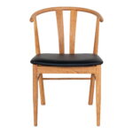 Artenara söögitool, tammepuit, pu istmega, naturaalne/must Söögilauatoolid, taburetid, pingid