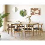 Artenara söögitool, tammepuit, pu istmega, naturaalne/must Söögilauatoolid, taburetid, pingid