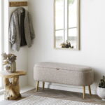 Harlow pink panipaigaga, bouclé, beež, 95x37x45 cm Elutoamööbel Homewell 20