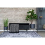 Watfordi pink panipaigaga, samet, must, 95×36,5×43 cm Elutoamööbel Homewell 8
