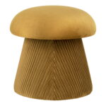 Hamptoni pouf, samet, ooker, ø41×39 cm Elutoamööbel Homewell 5