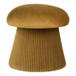 Hamptoni pouf, samet, ooker, ø41×39 cm Elutoamööbel Homewell 4