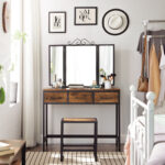 Meigilaud 90x40x137.5cm antiik, must Meigilauad