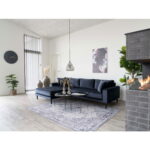 Venezia kohvilaud, must pulbervärvitud teras klaasiga, ø70xh40cm Diivanvoodid