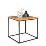 Vita abilaud, tamme imitatsioon, must raam, 45x45x45 cm Tundmatu