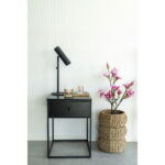 Vita abilaud, 1 sahtliga, must, must raam, 40x40x55 cm Tundmatu