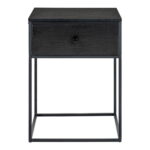 Vita abilaud, 1 sahtliga, must, must raam, 40x40x55 cm Tundmatu