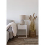 Vita abilaud, 1 sahtliga, valge, valge raam, 40x40x55 cm Diivanilauad ja abilauad Homewell 9