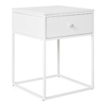 Vita abilaud, 1 sahtliga, valge, valge raam, 40x40x55 cm Diivanilauad ja abilauad Homewell 7