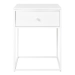 Vita abilaud, 1 sahtliga, valge, valge raam, 40x40x55 cm Diivanilauad ja abilauad Homewell 6