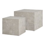 Praha kohvilaud, marmori imitatsioon, beež, 2 tk komplekt Diivanvoodid