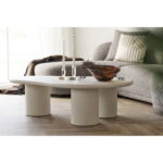 Palmera kohvilaud, tsemendi imitatsioon, valkjas, 80x120x35 cm Diivanvoodid