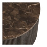 Rota kohvilaud, marmori imitatsioon, tumepruun, ø80×40 cm Diivanvoodid