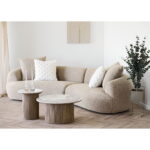 Ateena kohvilaud, keraamiline lauaplaat, valge/pruun, ø80×40 cm Diivanvoodid