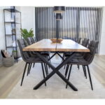 Touloni söögilaud lainelise servaga, tamm, naturaalne Söögilauad Homewell 21