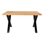 Touloni söögilaud lainelise servaga, tamm, naturaalne, pikendusplaatide jaoks ettevalmistatud, 95x140x75 cm Söögilauad Homewell 13