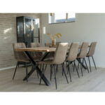 Touloni söögilaud lainelise servaga, tamm, naturaalne Söögilauad Homewell 15