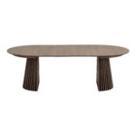 Osaka söögilaud, tammevineer, suitsutatud, kolme pikendussisustus > sisustustekstiilga, ø120×120-160-200-240×75 cm Söögilauad