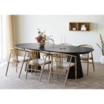 Osaka söögilaud, tammevineer, must Söögilauad