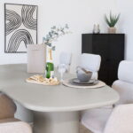 Maranola söögilaud, tsemendi imitatsioon, beež, 96x200x76 cm Söögilauad