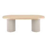 Solva söögilaud, saarepuu, naturaalne/liiv, 100x220x75 cm Söögilauad