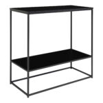 Vita konsoollaud, 2 riiulit, must, must raam, 80x36x80 cm Diivanilauad Homewell 12