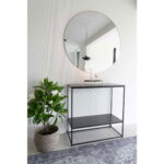 Vita konsoollaud, 2 riiulit, must, must raam, 80x36x80 cm Diivanilauad Homewell 19