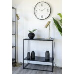 Vita konsoollaud, 2 riiulit, must, must raam, 80x36x80 cm Diivanilauad Homewell 20