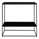 Vita konsoollaud, 2 riiulit, must, must raam, 80x36x80 cm Diivanilauad Homewell 14