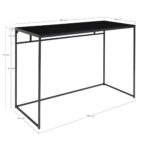 Vita kirjutuslaud, must, musta raamiga, 100x45x75 cm Kontor Homewell 20
