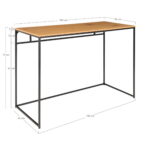 Vita kirjutuslaud, tamme imitatsioon, musta raamiga, 100x45x75 cm Kontor Homewell 13
