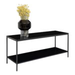Vita tv-alus, 2 riiulit, must, must raam, 100x36x45 cm Elutoamööbel Homewell 7