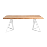 Söögilaud SHERWOOD 200×100 täispuit tamm valge Söögilauad Homewell 7