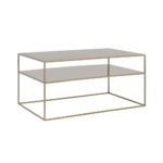 Kohvilaud TENSIO 2korruseline metall 100×60 kuldne Elutoamööbel Homewell 5