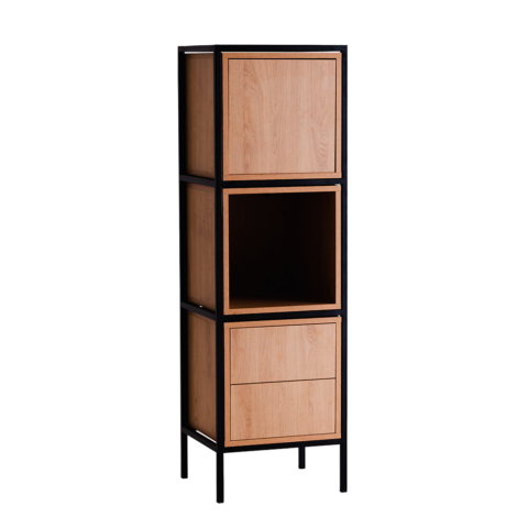 Riiul SKAP 1R3 MIX must Elutoamööbel