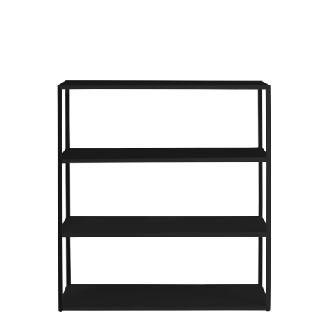 Raamatulaud HYLLER METAL 100×110 must Elutoamööbel