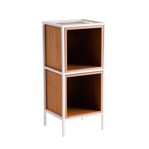 Riiul SKAP 1R2 BOKS x2 valge Elutoamööbel