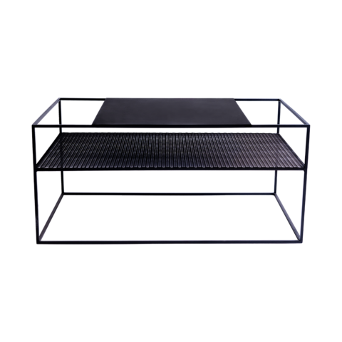 Kohvilaud MATRIX METAL 100X60 must Elutoamööbel