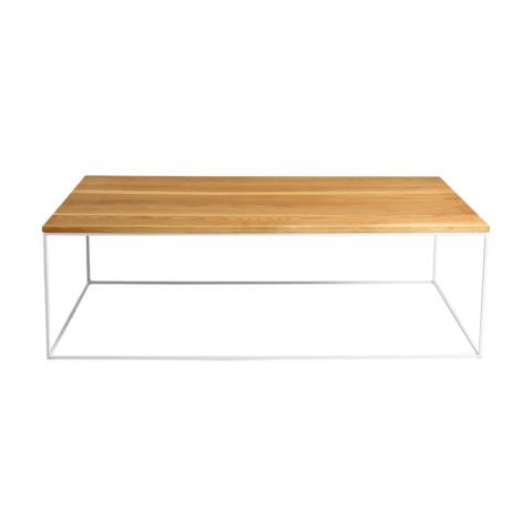 Kohvilaud TENSIO SOLID WOOD 140×80 Tamm Valge Elutoamööbel