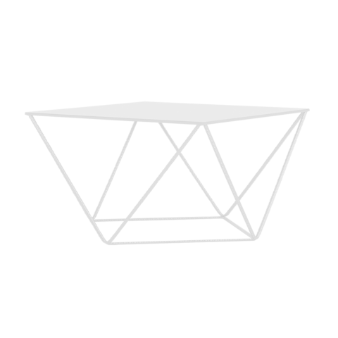 Kohvilaud DARYL METAL 80 valge Elutoamööbel