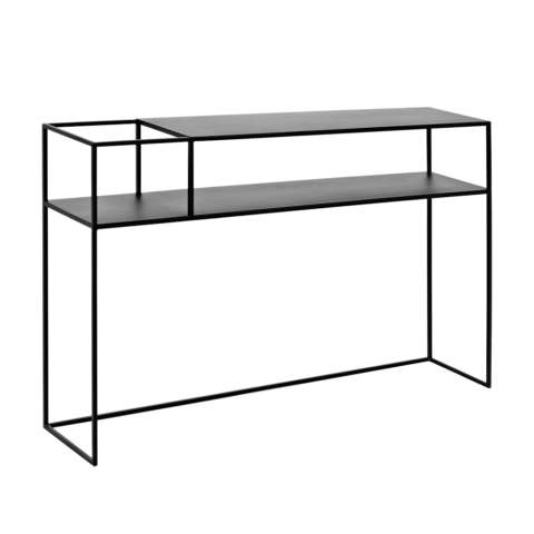 Konsoollaud SENSO FLOWER METAL 120 25L must Elutoamööbel