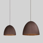 Rippvalgustid PLISSART L pruun/vask Laelambid Homewell 9